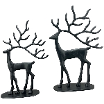 Rentier Sobre, schwarz, Alu, 22x8x32,5 cm