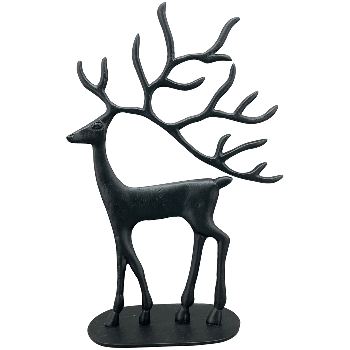 Rentier Sobre, schwarz, Alu, 25,5x10x39 cm