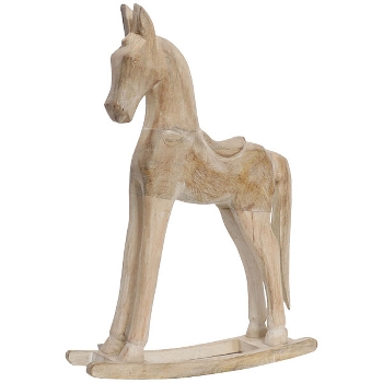 SchaukelPferd Artisanal, natur, Holz, 30x10,5x40 cm