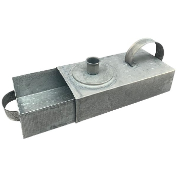 KerzenHalter Junker, zink, Metall, 23,5x8x10 cm