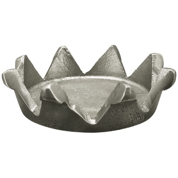 KerzenHalter GROS, silber, Aluminium, 10x10x3 cm