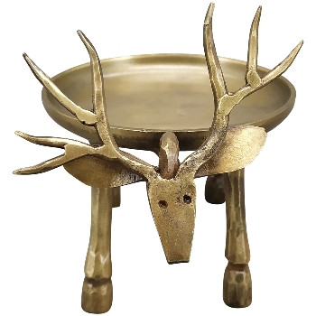RentierTeeLichtHalter Doré, gold, Metall, 10x13,5x11,5 cm