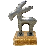 Rentier Antiquité, Metall/Holz, 12x9x18 cm