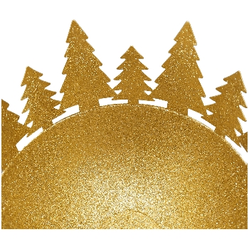 Schale Teal, gold/weiß, Metall, 11x11x11 cm