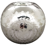 TeelichtHalter Vitreous, silber, Glas, 12x12x11 cm