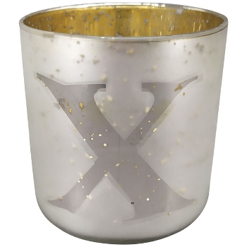 XMAS WindLicht Vitreous, silber, Glas, 10,2x10,2x10,2 cm