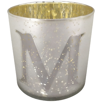XMAS WindLicht Vitreous, silber, Glas, 10,2x10,2x10,2 cm