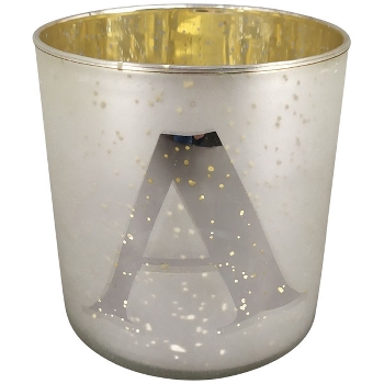 XMAS WindLicht Vitreous, silber, Glas, 10,2x10,2x10,2 cm
