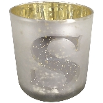 XMAS WindLicht Vitreous, silber, Glas, 10,2x10,2x10,2 cm