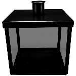 KerzenHalter Sobre, schwarz, Metall/Glas, 9x9x11,5 cm