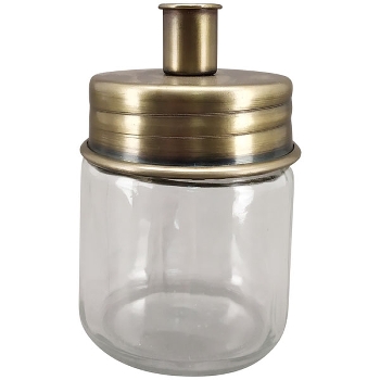 KerzenHalter Doré, gold, Metall/Glas, 9x9x15,5 cm