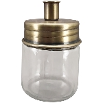KerzenHalter Doré, gold, Metall/Glas, 9x9x15,5 cm