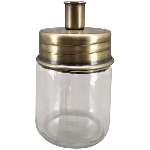 KerzenHalter Doré, gold, Metall/Glas, 11x11x16,5 cm