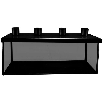 KerzenHalter Sobre, Schwarz,Metall/Glas, 26x9x13 cm