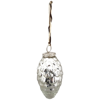 ZapfenHänger Vitreous, silber, Glas/Metall, 6x6x10,5 cm