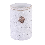 Vase DUR, weiß, Zement, 13,5x13,5x20 cm