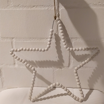 SternHänger Dost, weiß, Holz, 34x1,4x34,5 cm