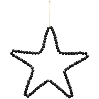 SternHänger Dost, schwarz, Holz, 34x1,4x34,5 cm