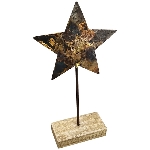 Stern Tôle, Metall/Holz, 14,5x5x28 cm