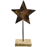 Stern Tôle, Metall/Holz, 14,5x5x28 cm