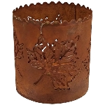TeeLichtHalter Teal, rusty, Metall, 6x6x7 cm