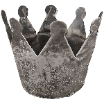 Krone Teal, silber, Metall, 11x11x8 cm