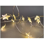 30 LED SternLichterKette Lumière, silber, Plastik, 300x1x1 cm + 30 cm, mit Timer