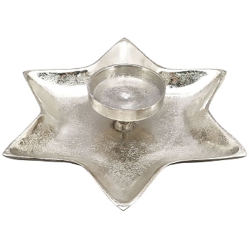 SternKerzenhalter GROS, Aluminium, 25x25x5,5 cm