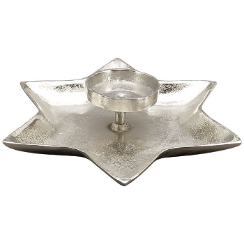 SternKerzenhalter GROS, Aluminium, 25x25x5,5 cm
