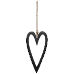 HerzHänger Sobre, schwarz, Metall, 8x1,5x15 cm