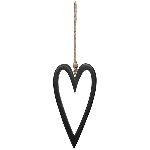 HerzHänger Sobre, schwarz, Metall, 10x1,5x20 cm