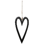 HerzHänger Sobre, schwarz, Metall, 15x1,5x30 cm