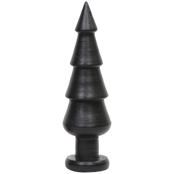 TannenBaum Sobre, schwarz, Holz, 7,5x7,5x25 cm