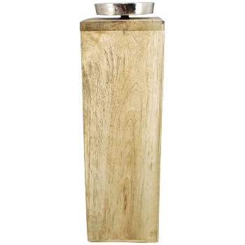 TeeLichtHalter Dost, Holz, 10x10x32 cm