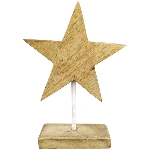 Stern Dost, Holz, 15x5x20 cm
