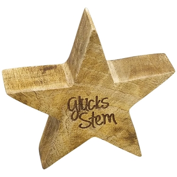 GlückStern Dost, natur, Holz, 15x3,5x15 cm