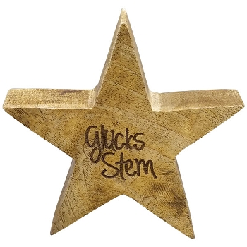 GlückStern Dost, natur, Holz, 15x3,5x15 cm
