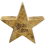 GlückStern Dost, natur, Holz, 15x3,5x15 cm