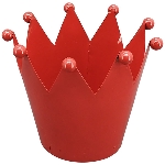Krone EnameL, rot, Metall, 11,5x11,5x10 cm