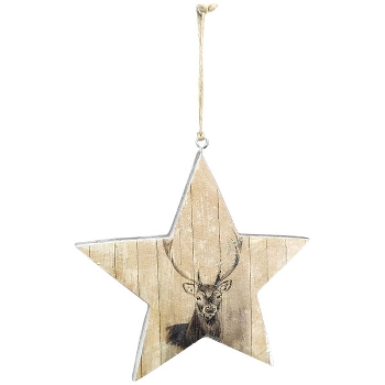 SternHänger Dost, Holz, 16x2x16 cm