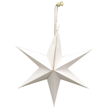 SternHänger PaperArt, weiß, Papier, 19x6x19 cm