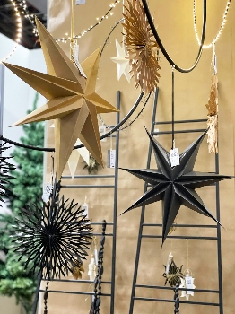 SternHänger PaperArt, schwarz, Papier, 20x4,5x20 cm