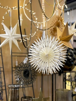 SternHänger PaperArt, weiß, Papier, 17,5x3,5x17,5 cm