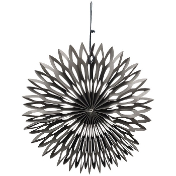 SternHänger PaperArt, schwarz, Papier, 17,5x3,5x17,5 cm