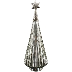 Baum Iride, silber, Glas/Aluminium, 17x17x49 cm
