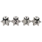 KerzenHalter Chrissie, silber, Keramik, 13,7x4x13,7 cm