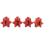 KerzenHalter Chrissie, rot, Keramik, 13,7x4x13,7 cm