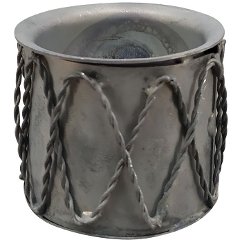 TeeLichtHalter Junker, zink, Metall, 5x5x4 cm