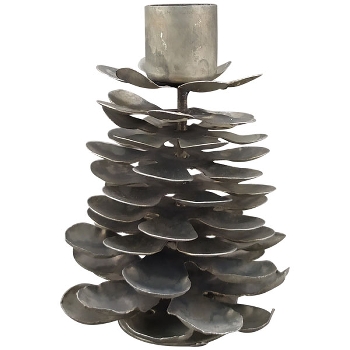 KerzenHalter Junker, zink, Metall, 7x7x10 cm