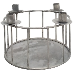 KerzenHalter Junker, zink, Metall, 16x16x9 cm